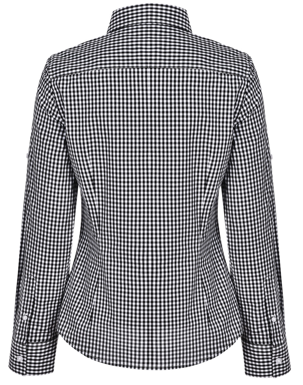 Benchmark M8300L Ladies' Gingham Check Long Sleeve Shirt