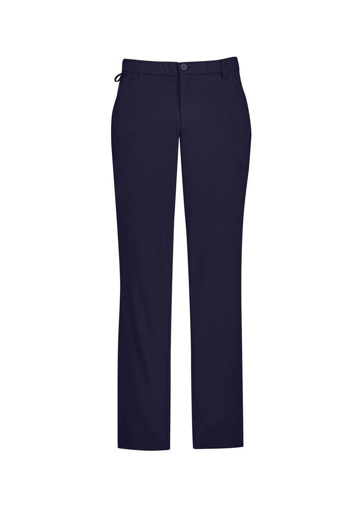 BIZ CARE MENS COMFORT WAIST FLAT FRONT PANT CL958ML - Icon Tshirts