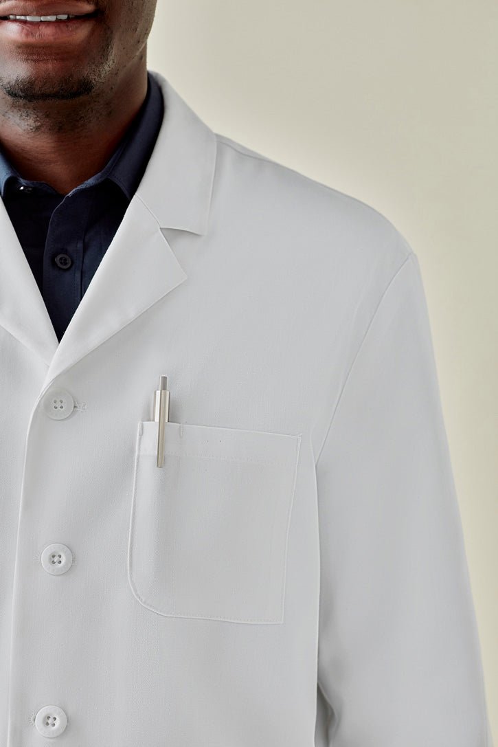 BIZ CARE MENS HOPE LONG LINE LAB COAT CC144ML - Icon Tshirts