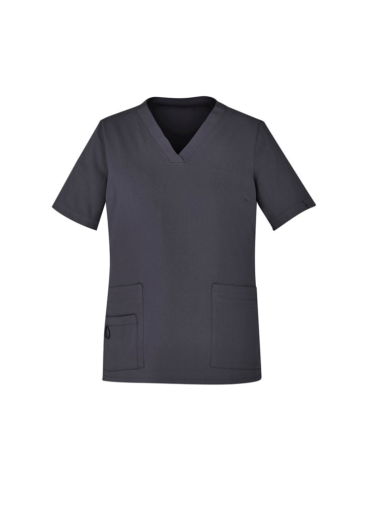 Biz Care WOMENS AVERY EASY FIT V-NECK SCRUB TOP CST941LS - Icon Tshirts