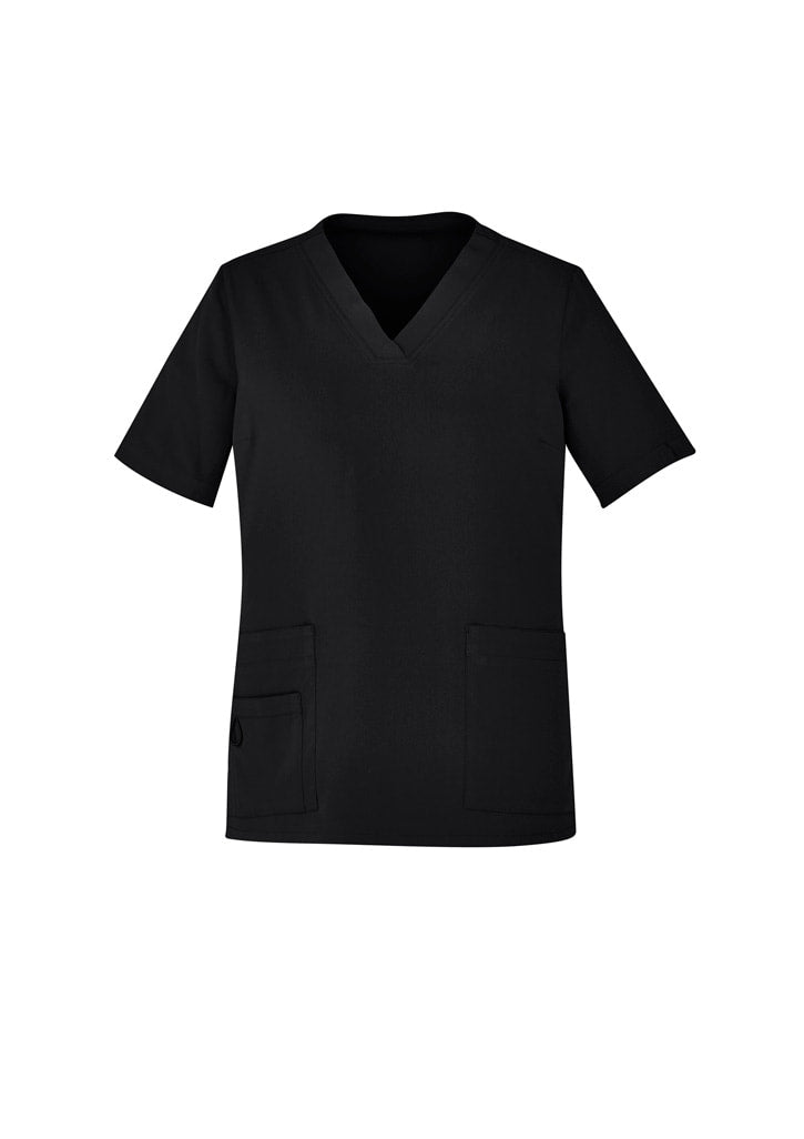 Biz Care WOMENS AVERY EASY FIT V-NECK SCRUB TOP CST941LS - Icon Tshirts