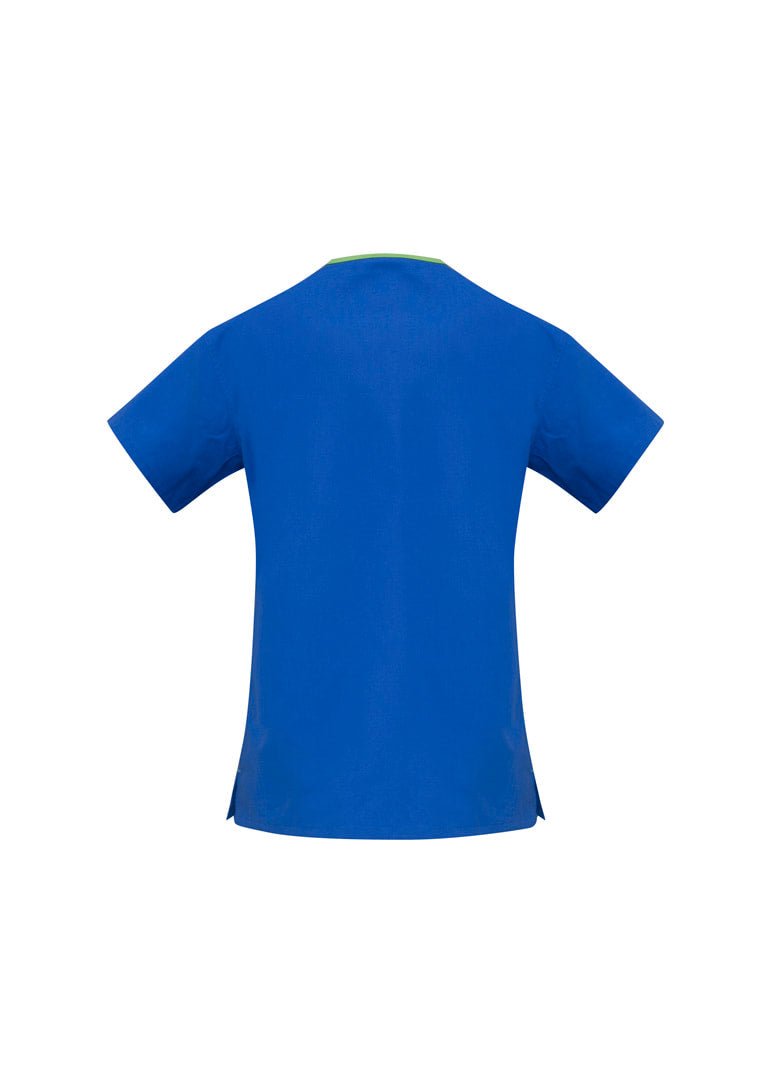 Biz care Womens Contrast Crossover Scrub Top H10722 - Icon Tshirts