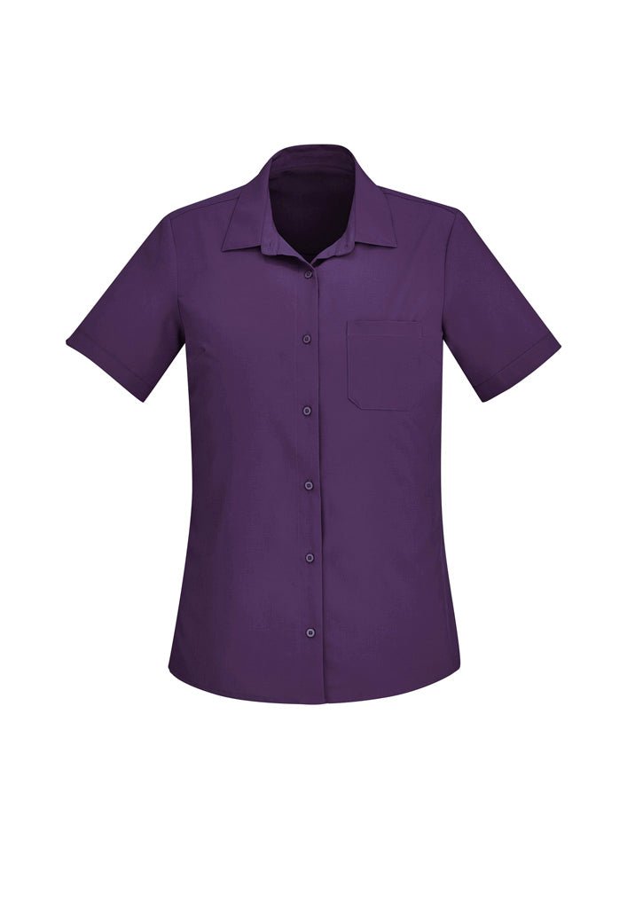 BIZ CARE WOMENS FLORENCE SHORT SLEEVE SHIRT CS947LS - Icon Tshirts