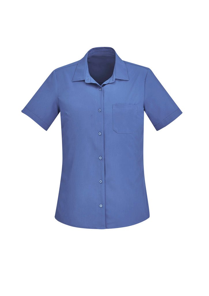 BIZ CARE WOMENS FLORENCE SHORT SLEEVE SHIRT CS947LS - Icon Tshirts