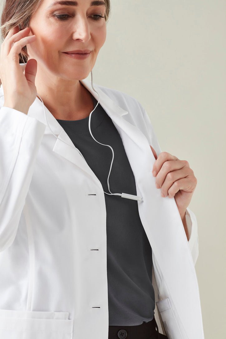 Biz Care Womens Hope Cropped Lab Coat CC144LC - Icon Tshirts