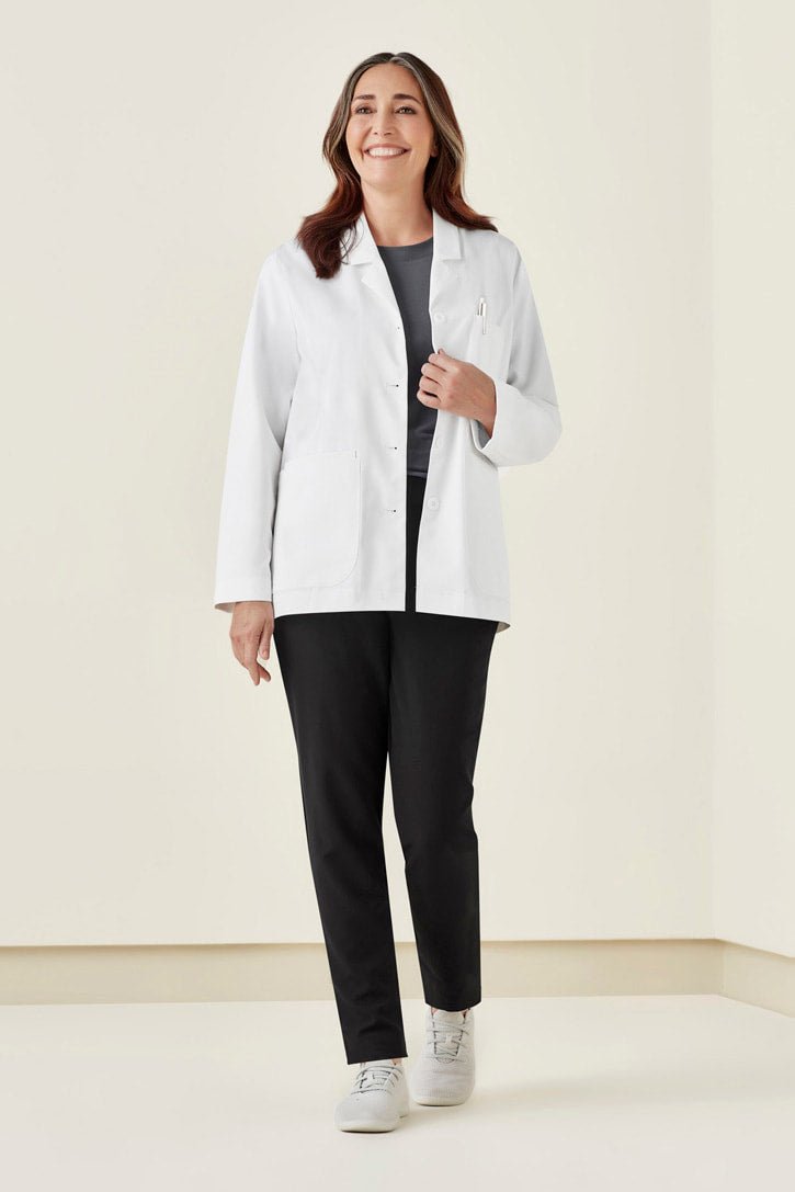 Biz Care Womens Hope Cropped Lab Coat CC144LC - Icon Tshirts