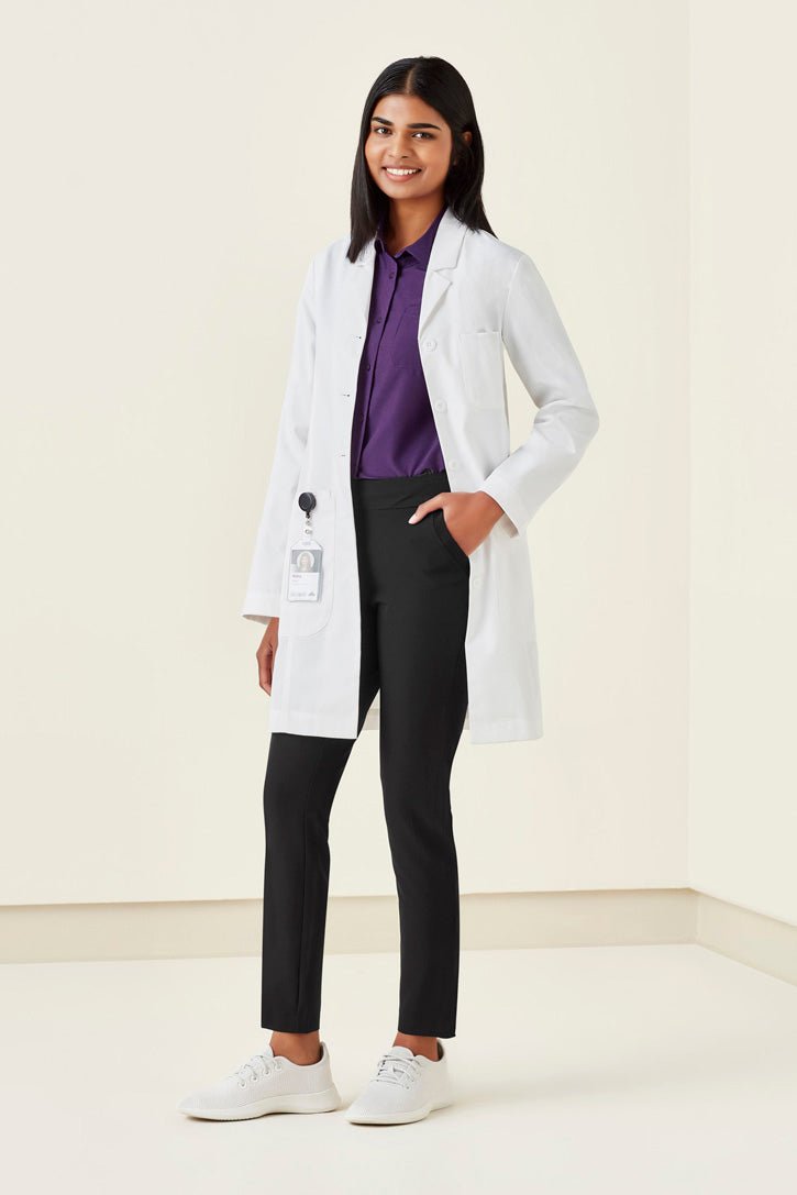 BIZ CARE WOMENS HOPE LONG LINE LAB COAT CC144LL - Icon Tshirts