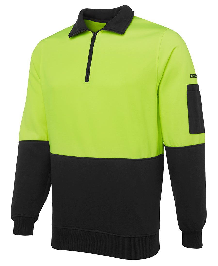JB's Wear Hi Vis 1/2 Zip Fleecy Sweat 6HVFH - Icon Tshirts