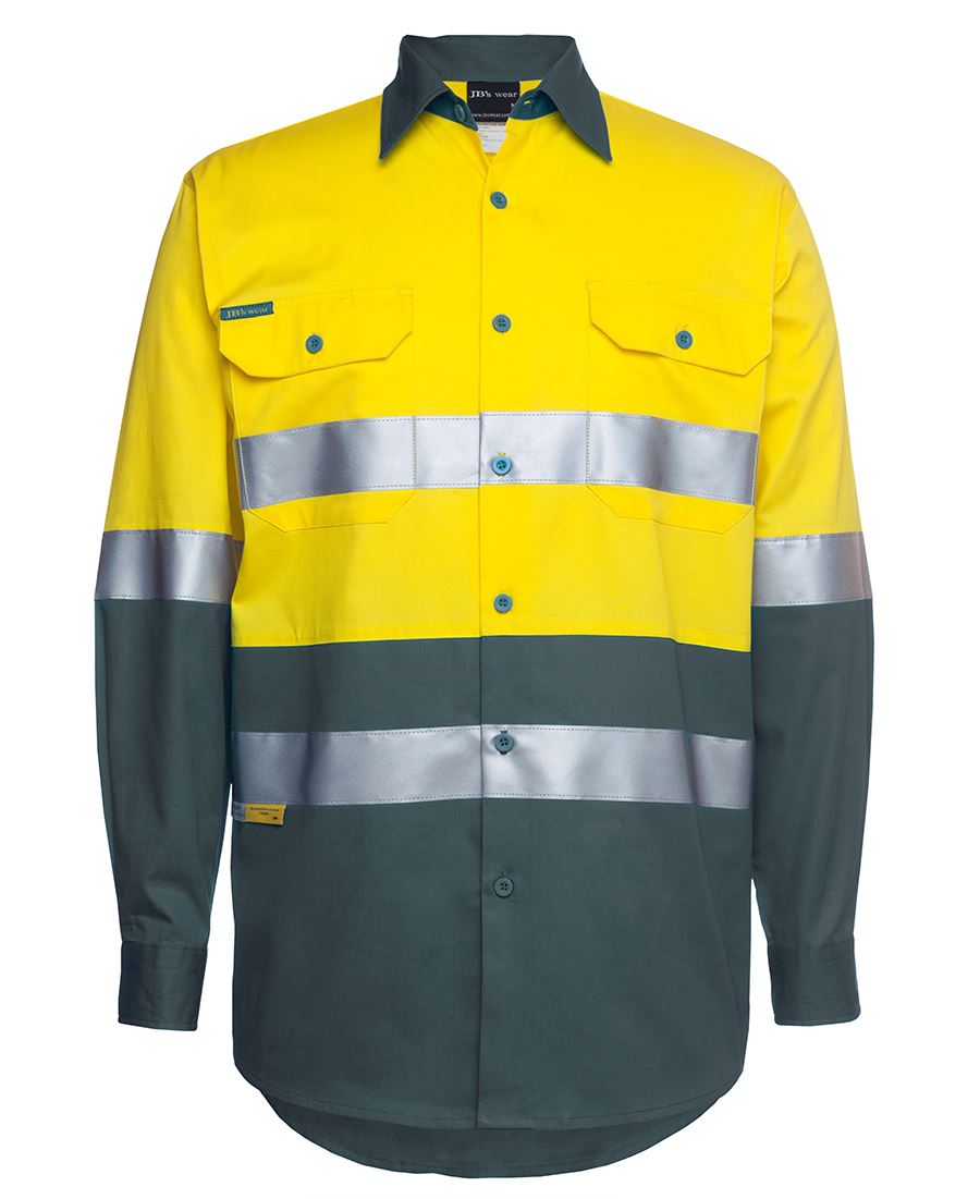 JB's Wear Hi Vis (D+N) L/S 190G Shirt 6HLS - Icon Tshirts