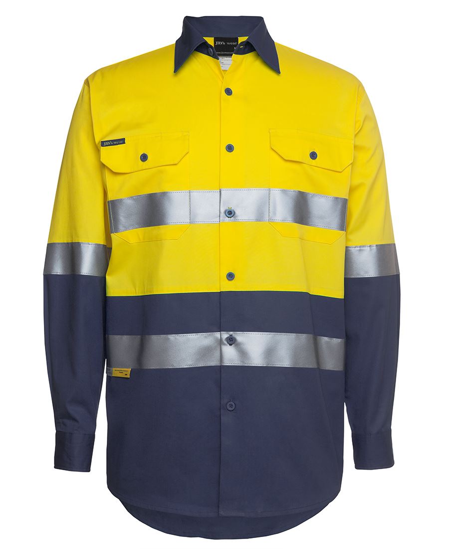 JB's Wear Hi Vis (D+N) L/S 190G Shirt 6HLS - Icon Tshirts
