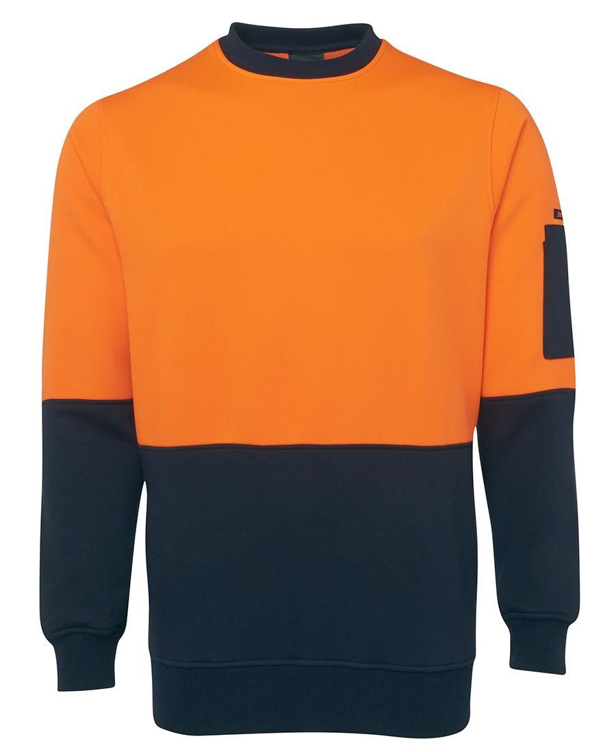 JB's Wear Hi Vis Fleecy Crew 6HVCN - Icon Tshirts