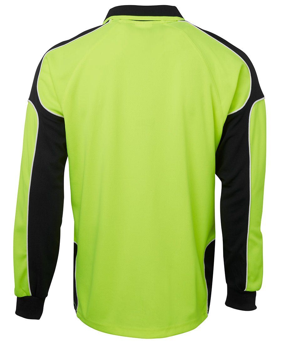 JB's Wear Hi Vis L/S Arm Panel Polo 6AP4L - Icon Tshirts