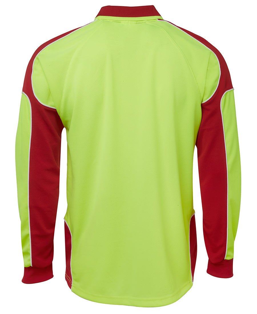JB's Wear Hi Vis L/S Arm Panel Polo 6AP4L - Icon Tshirts