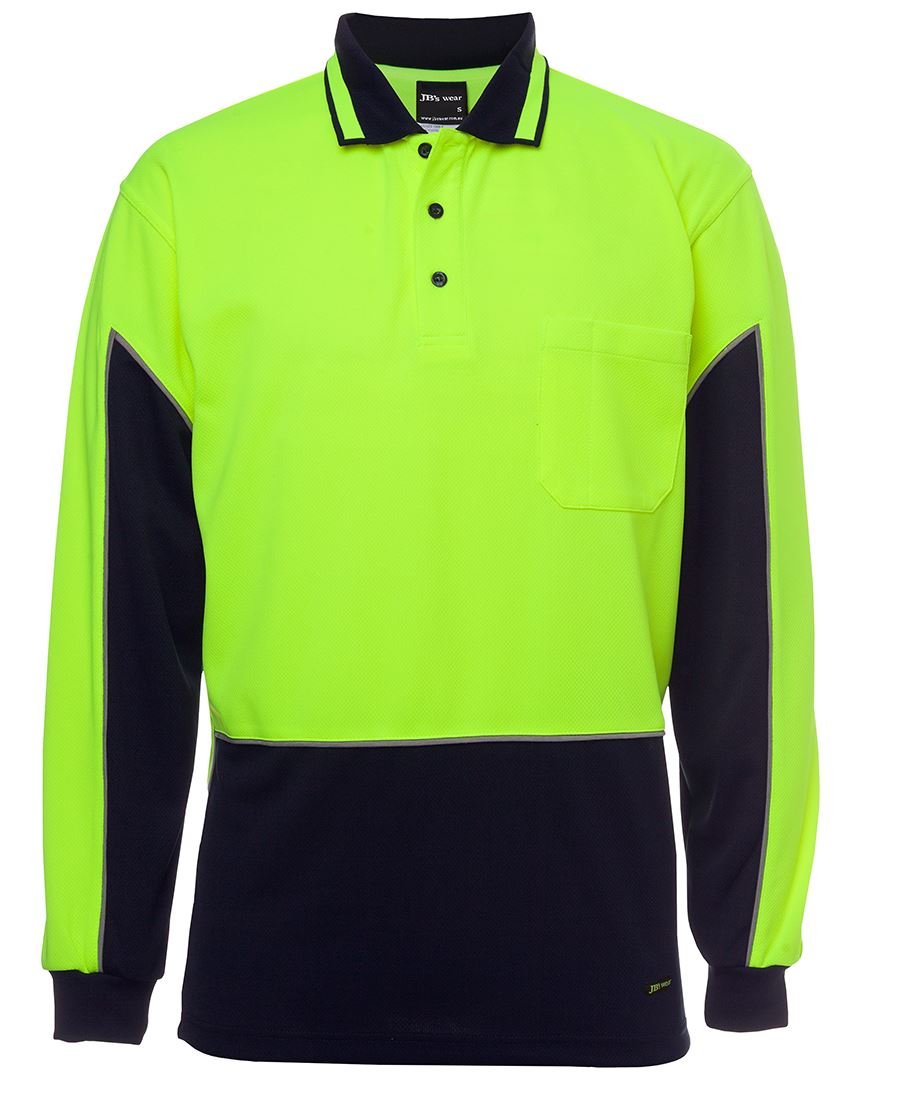 JB's Wear Hi Vis L/S Gap Polo 6HVGL - Icon Tshirts