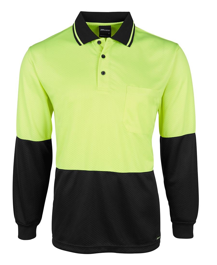 JB's Wear Hi Vis L/S Jacquard Polo 6HJNL - Icon Tshirts