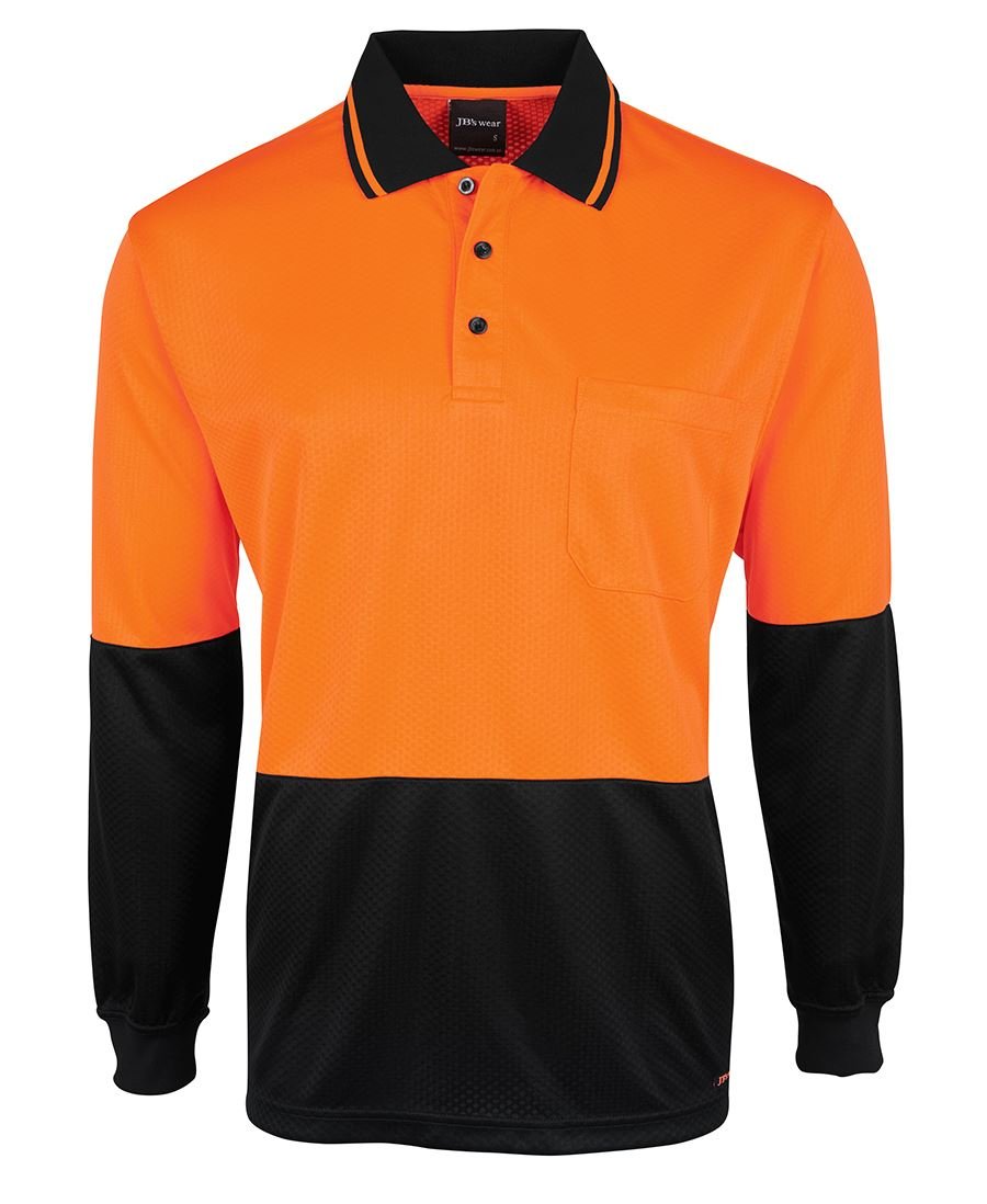 JB's Wear Hi Vis L/S Jacquard Polo 6HJNL - Icon Tshirts