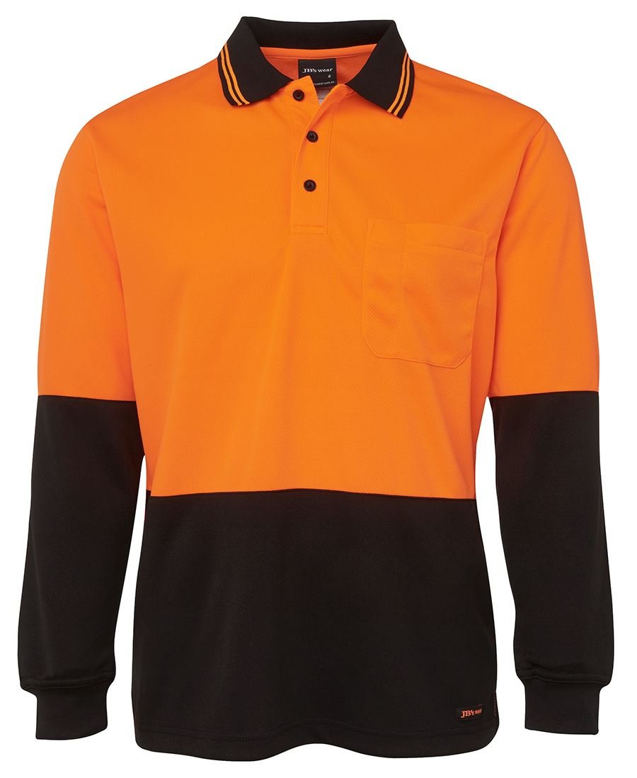 JB's Wear Hi Vis L/S Trad Polo 6HVPL - Icon Tshirts