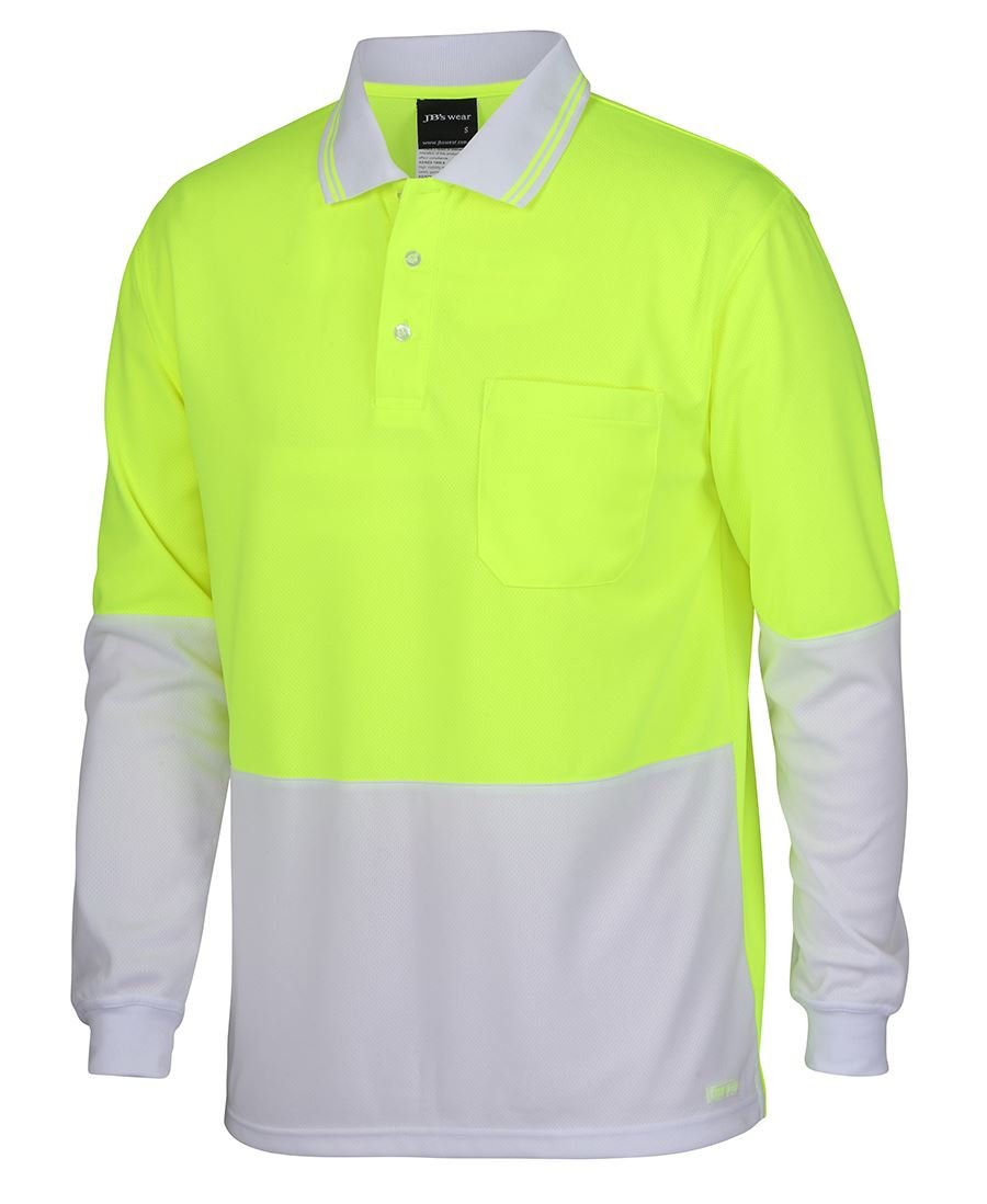 JB's Wear Hi Vis L/S Trad Polo 6HVPL - Icon Tshirts