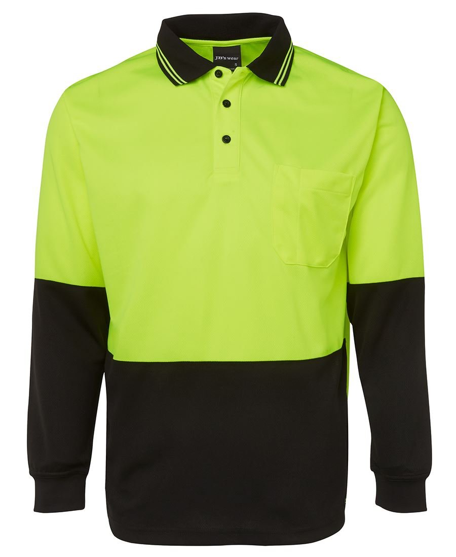 JB's Wear Hi Vis L/S Trad Polo 6HVPL - Icon Tshirts