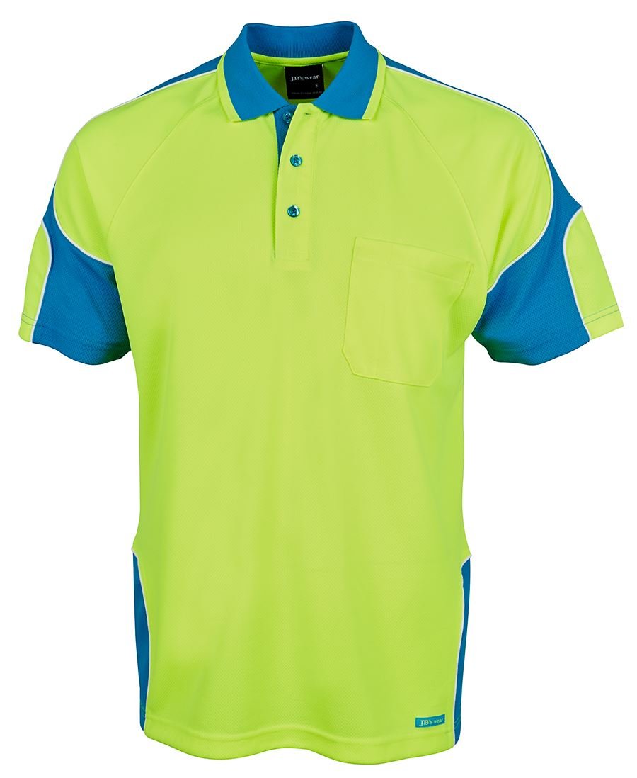 JB's Wear Hi Vis S/S Arm Panel Polo 6AP4S - Icon Tshirts