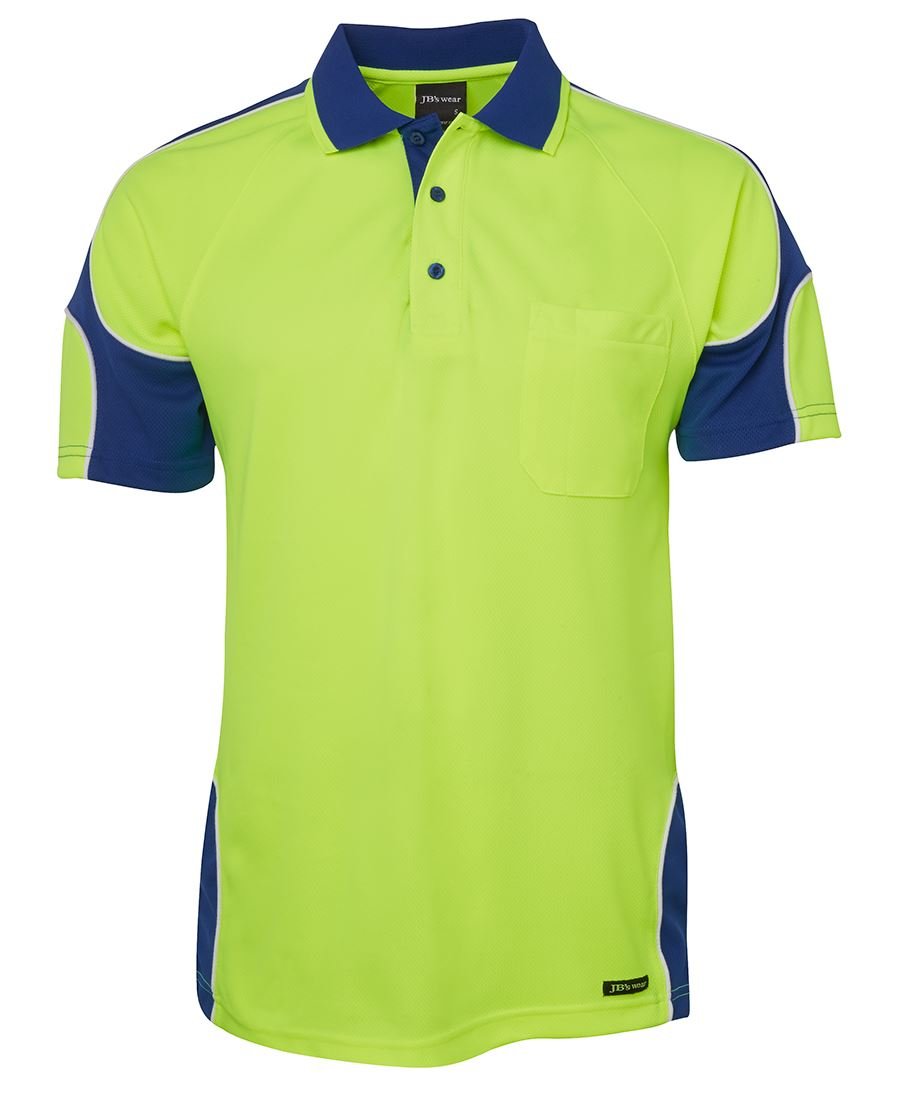 JB's Wear Hi Vis S/S Arm Panel Polo 6AP4S - Icon Tshirts