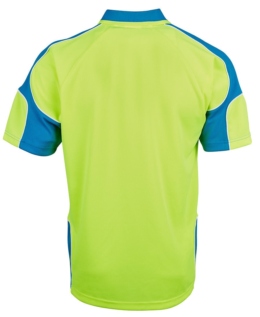 JB's Wear Hi Vis S/S Arm Panel Polo 6AP4S - Icon Tshirts