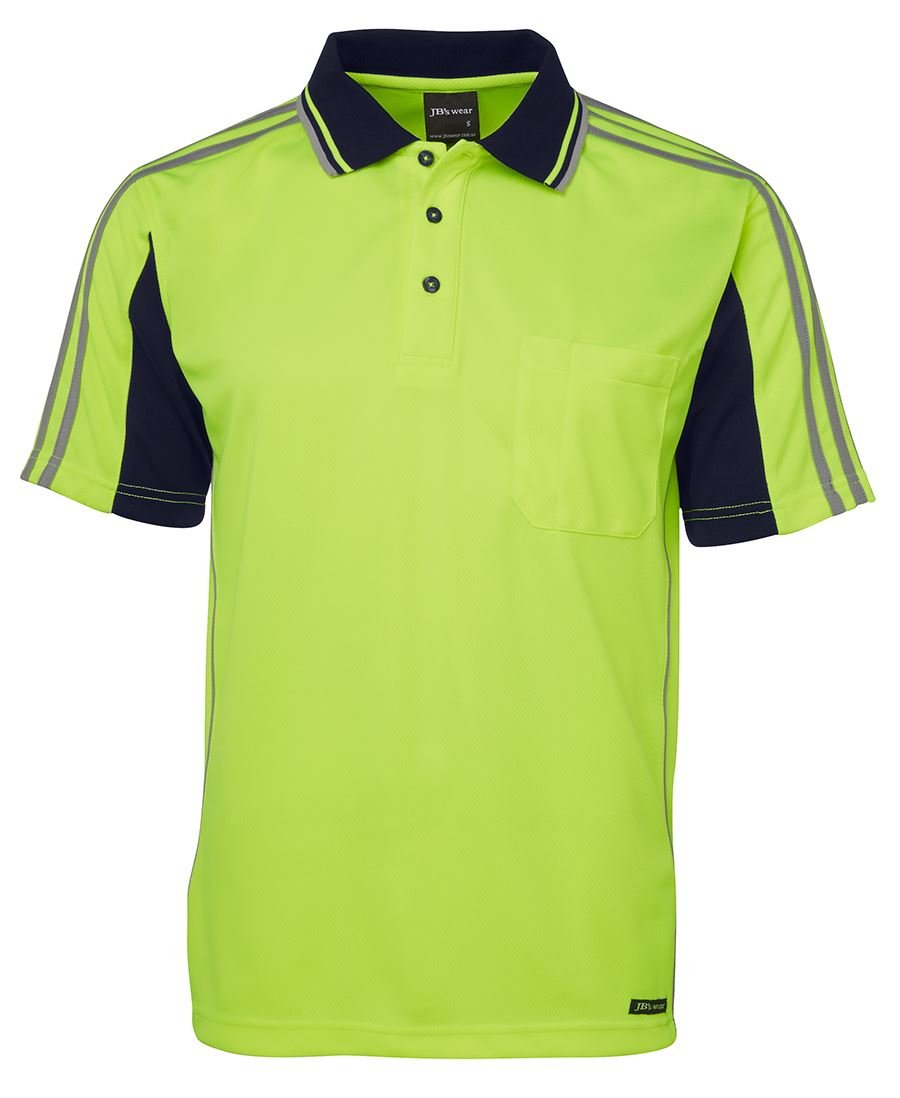 JB's Wear Hi Vis S/S Arm Tape Polo 6AT4S - Icon Tshirts