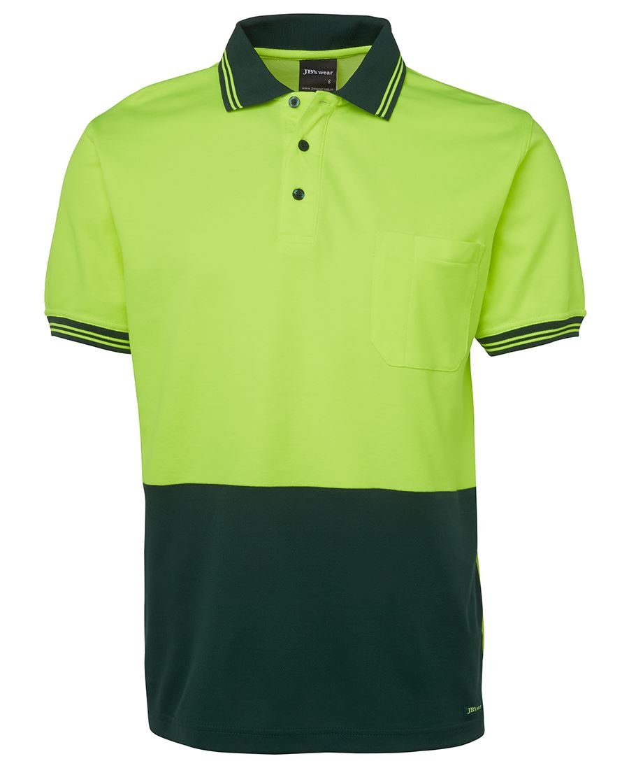 JB's Wear Hi Vis S/S Cotton Back Polo 6HPS - Icon Tshirts