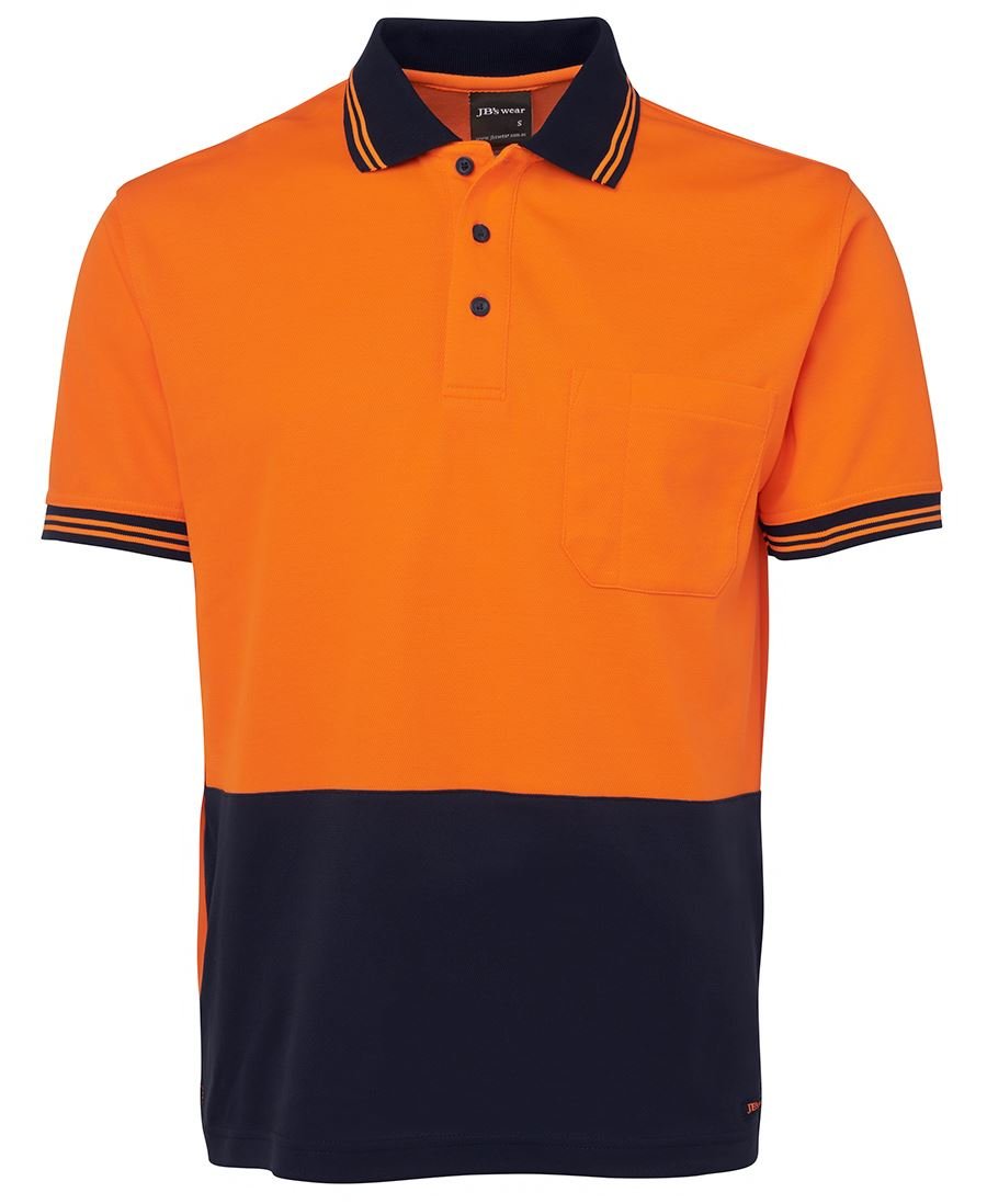JB's Wear Hi Vis S/S Cotton Back Polo 6HPS - Icon Tshirts