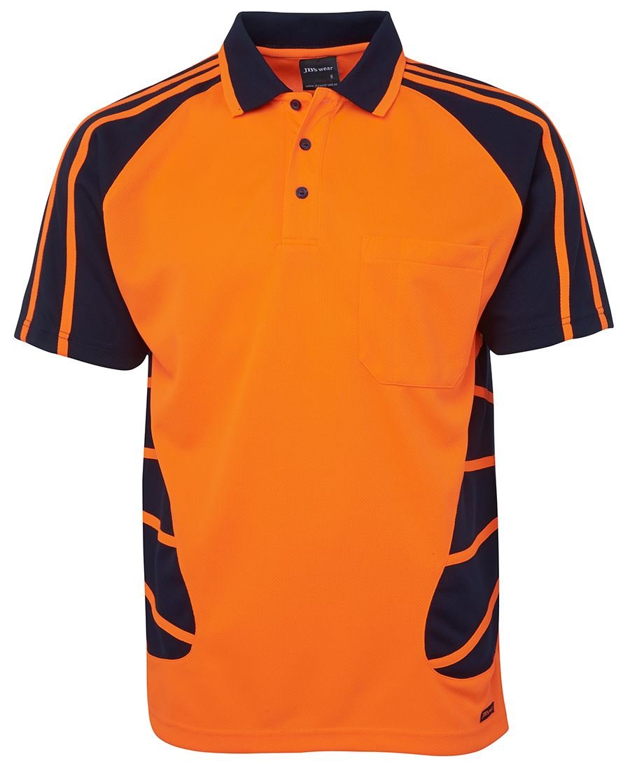 JB's Wear Hi Vis S/S Spider Polo 6HSP - Icon Tshirts