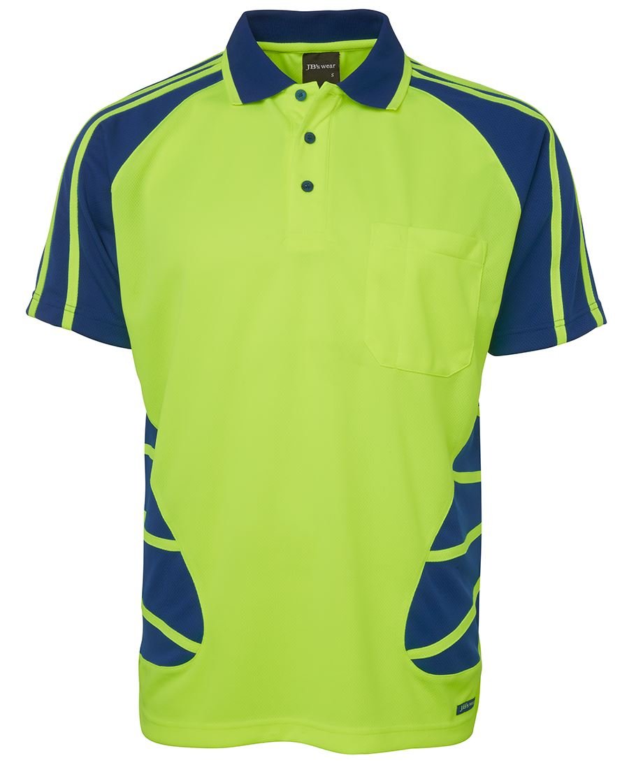 JB's Wear Hi Vis S/S Spider Polo 6HSP - Icon Tshirts