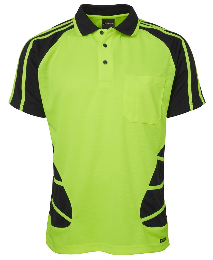 JB's Wear Hi Vis S/S Spider Polo 6HSP - Icon Tshirts