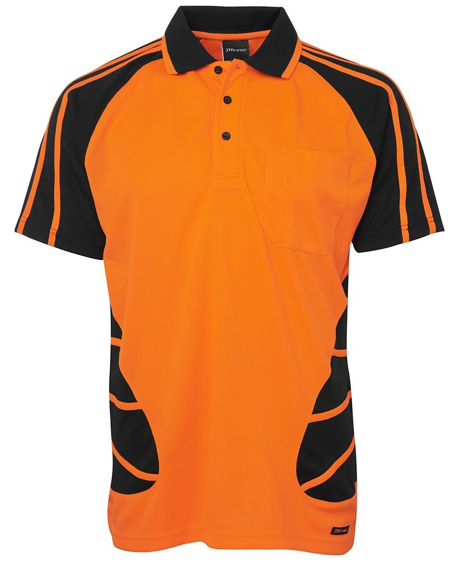 JB's Wear Hi Vis S/S Spider Polo 6HSP - Icon Tshirts