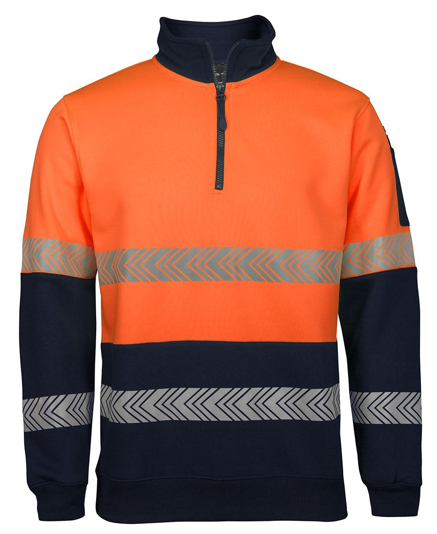 JB's Wear HI VIS ½ ZIP SEGMENTED TAPE FLEECE 6HZS - Icon Tshirts