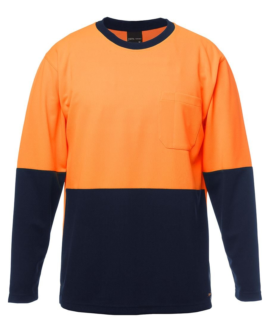JB's Wear JB's Hi Vis Long Sleeve Traditional T-Shirt 6HVTL - Icon Tshirts