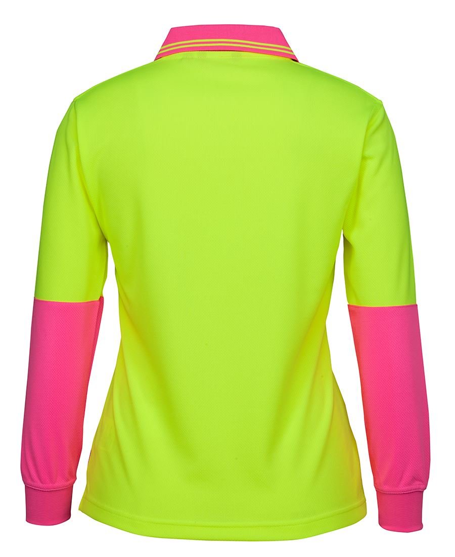 JB's Wear Ladies Hi Vis L/S Comfort Polo 6LHCL - Icon Tshirts