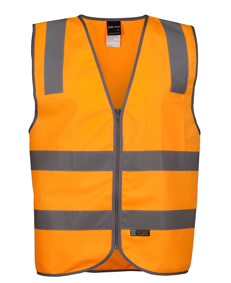 JB's Wear VIC RAIL (D+N) SAFETY VEST 6DVSV - Icon Tshirts