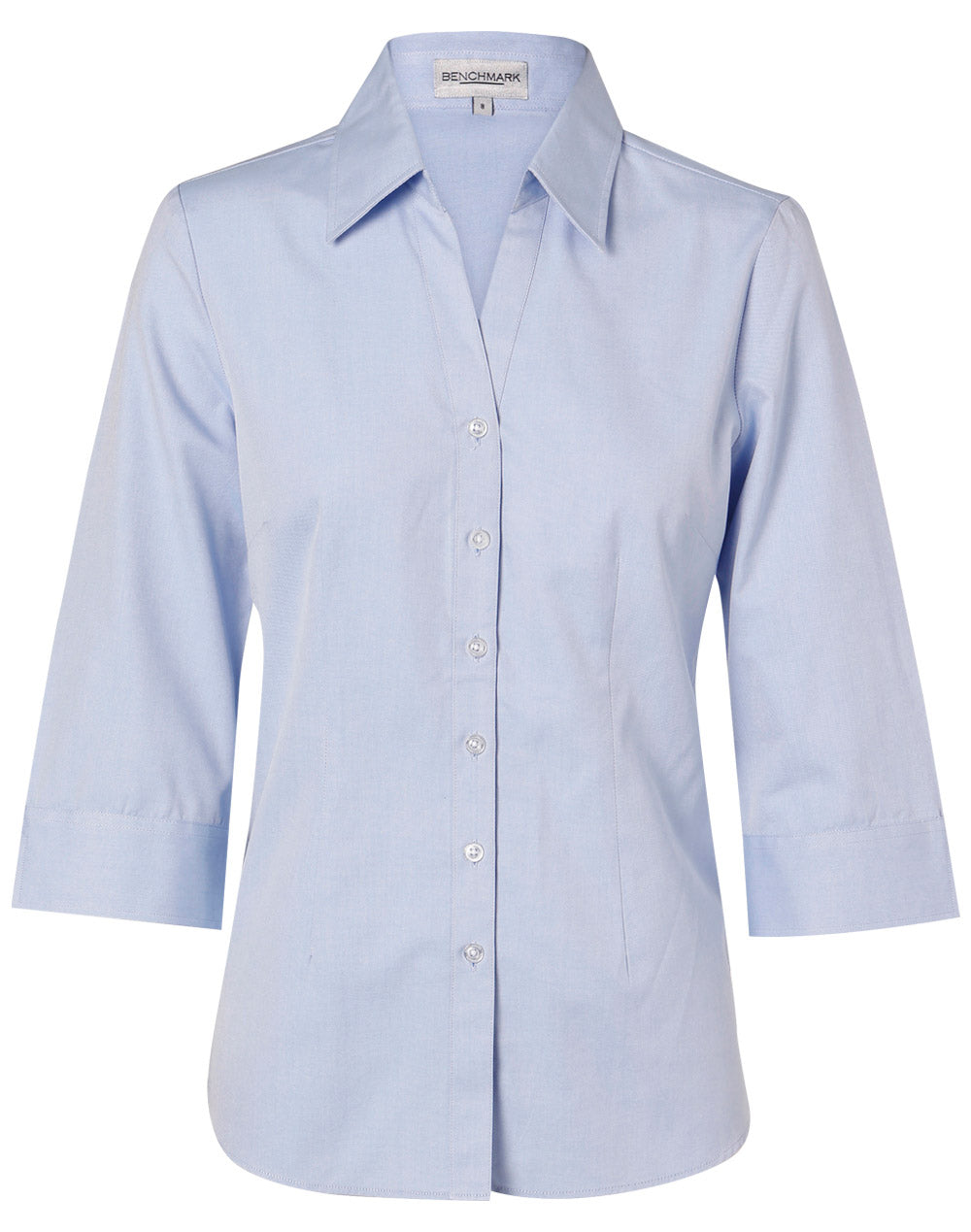 Benchmark M8040Q Women's CVC Oxford 3/4 Sleeve Shirt
