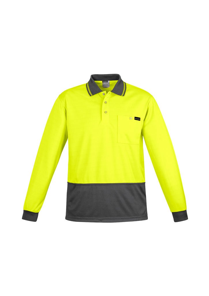 Syzmik Mens Comfort Back L/S Polo ZH410 - Icon Tshirts