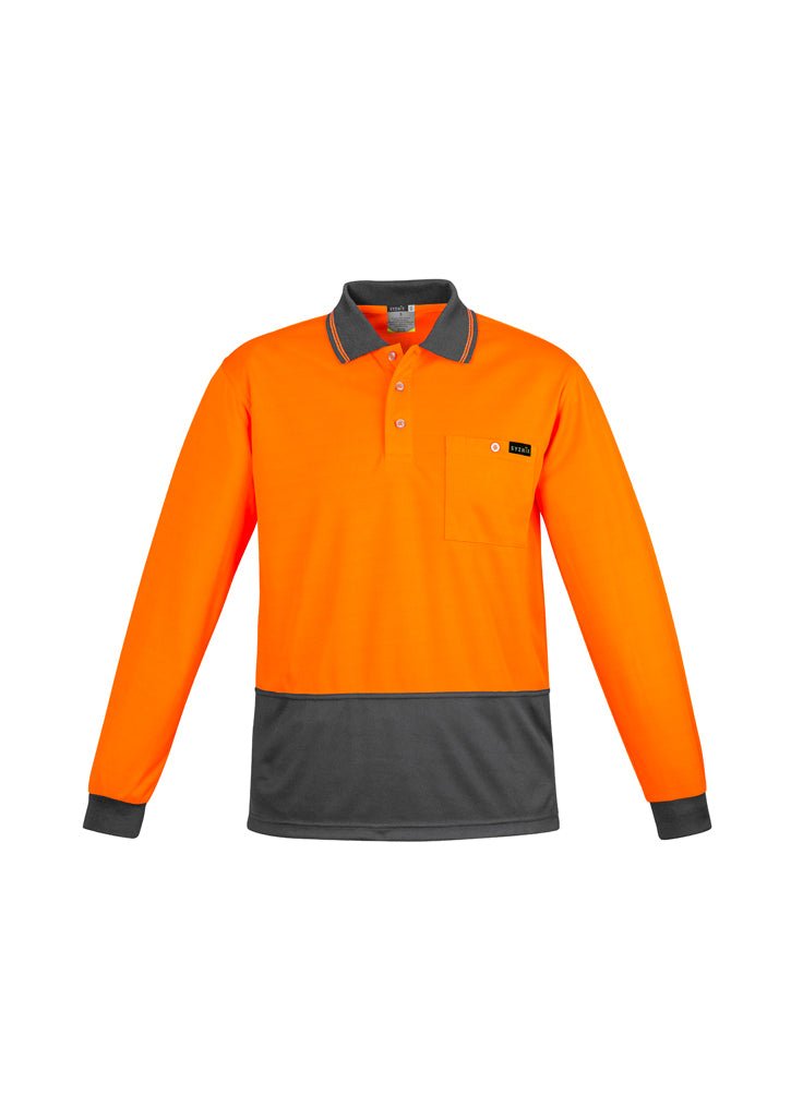 Syzmik Mens Comfort Back L/S Polo ZH410 - Icon Tshirts