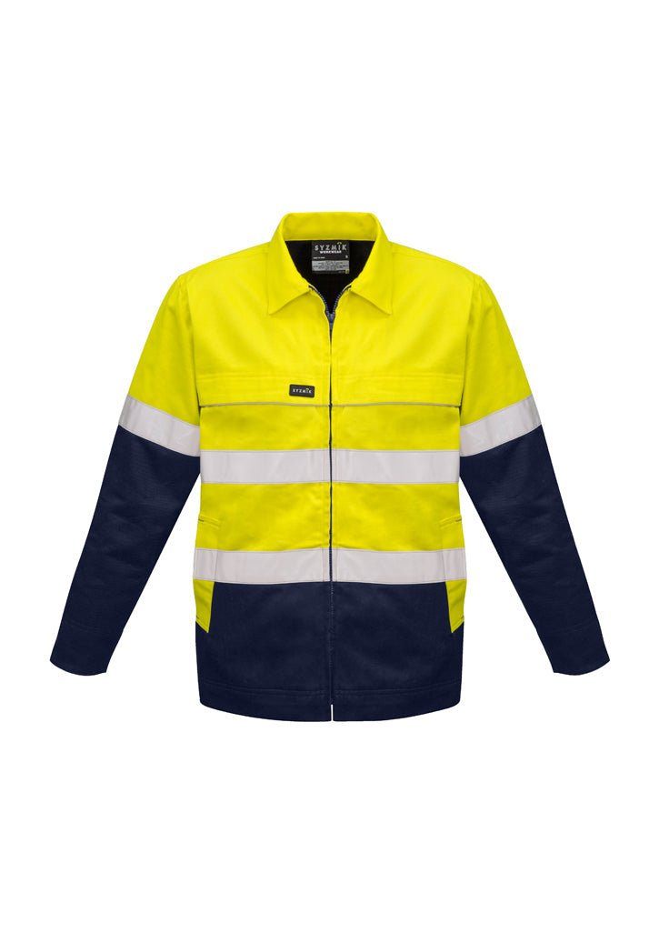 Syzmik Mens Hi Vis Cotton Drill Jacket ZJ590 - Icon Tshirts