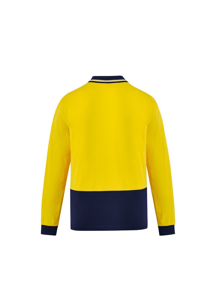Syzmik Mens Hi Vis Cotton L/S Polo ZH430 - Icon Tshirts