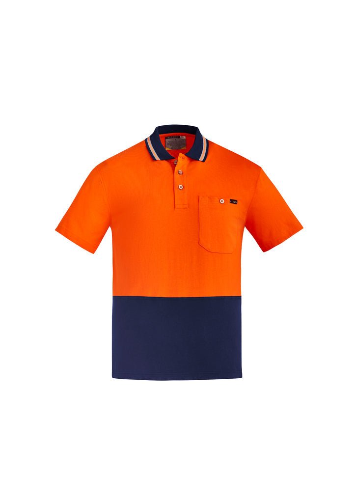 Syzmik Mens Hi Vis Cotton S/S Polo ZH435 - Icon Tshirts