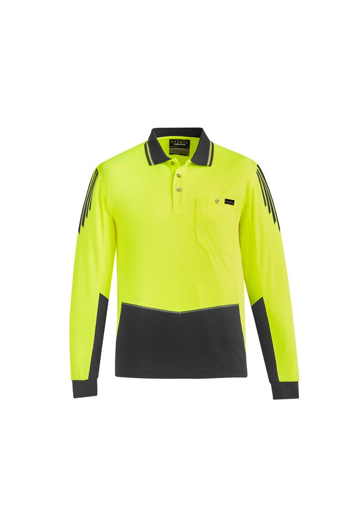 Syzmik Mens Hi Vis Flux L/S Polo ZH310 - Icon Tshirts