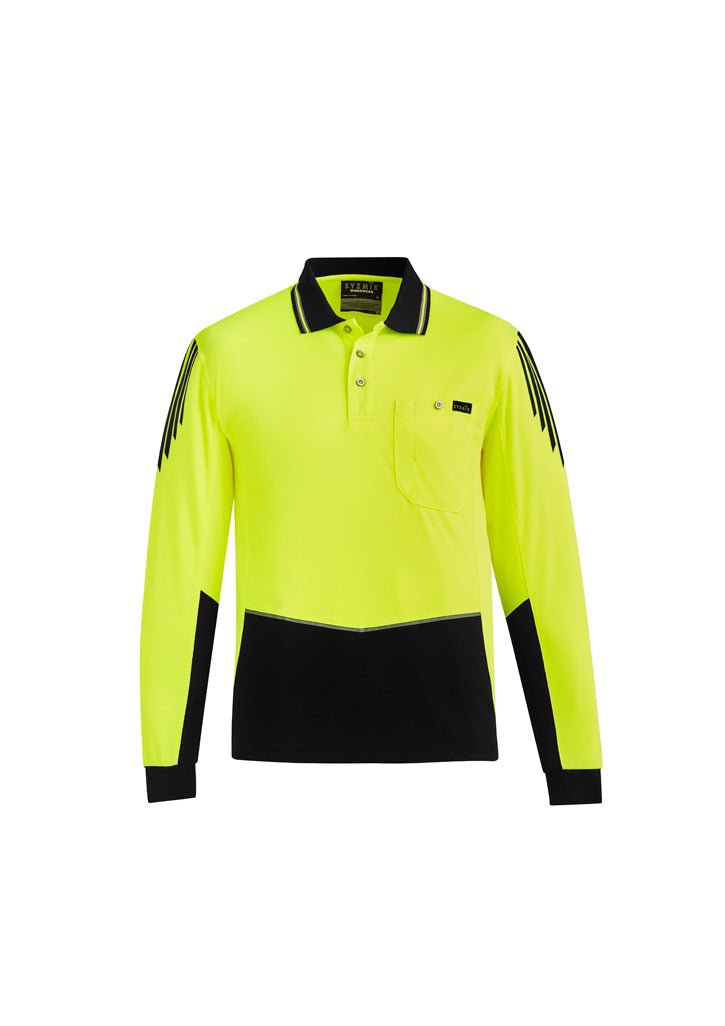 Syzmik Mens Hi Vis Flux L/S Polo ZH310 - Icon Tshirts