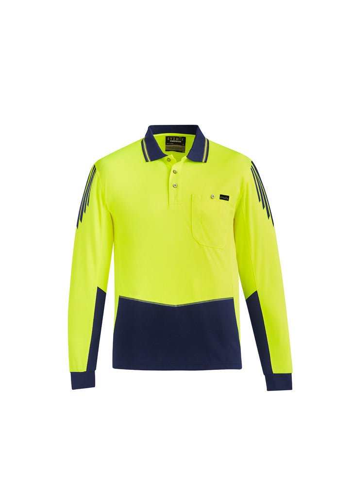Syzmik Mens Hi Vis Flux L/S Polo ZH310 - Icon Tshirts