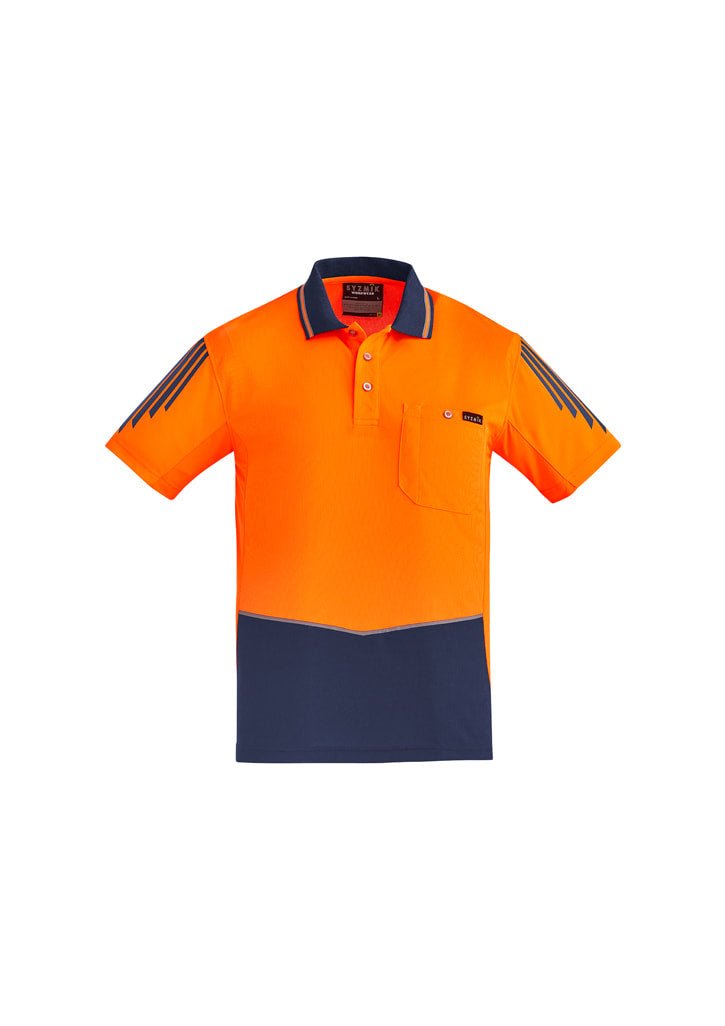 Syzmik Mens Hi Vis Flux Short sleeve Polo ZH315 - Icon Tshirts