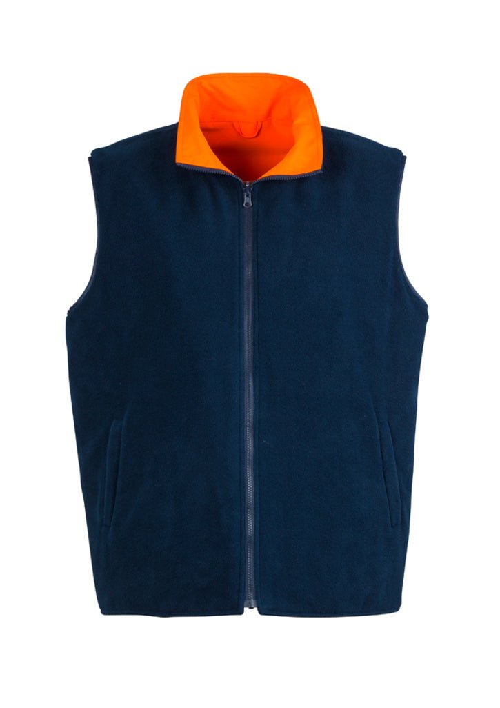 Syzmik Mens Hi Vis Lightweight Fleece Lined Vest ZV358 - Icon Tshirts