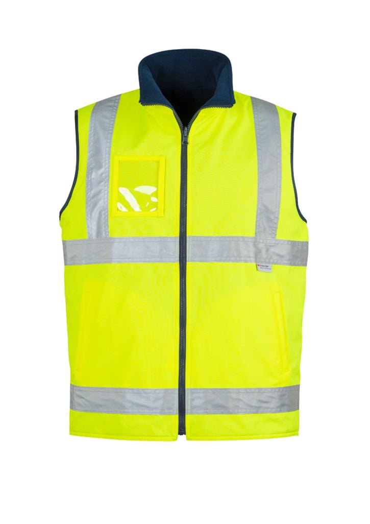 Syzmik Mens Hi Vis Lightweight Fleece Lined Vest ZV358 - Icon Tshirts