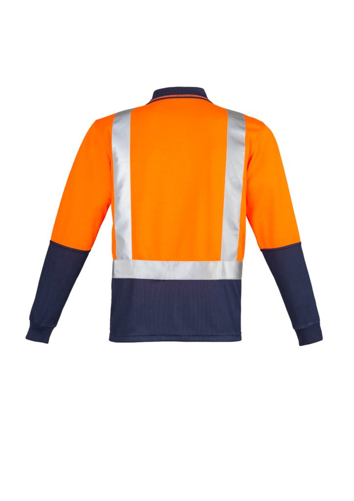Syzmik Mens Hi Vis Spliced Polo - Long Sleeve Shoulder Taped ZH234 - Icon Tshirts